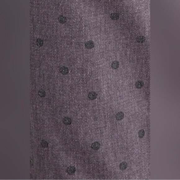 Easel Polka Dot Garment Dyed High Waisted Straight Leg Pants New Medium Black - Picture 6 of 10